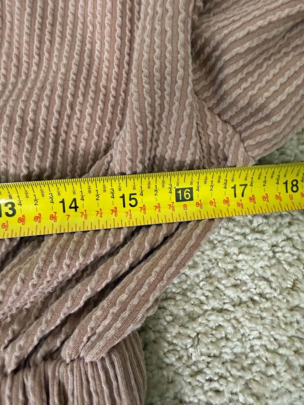 The Nest Jumpsuit Size S Ribbed Ruffle Sleeve Drawstring - Picture 9 of 11